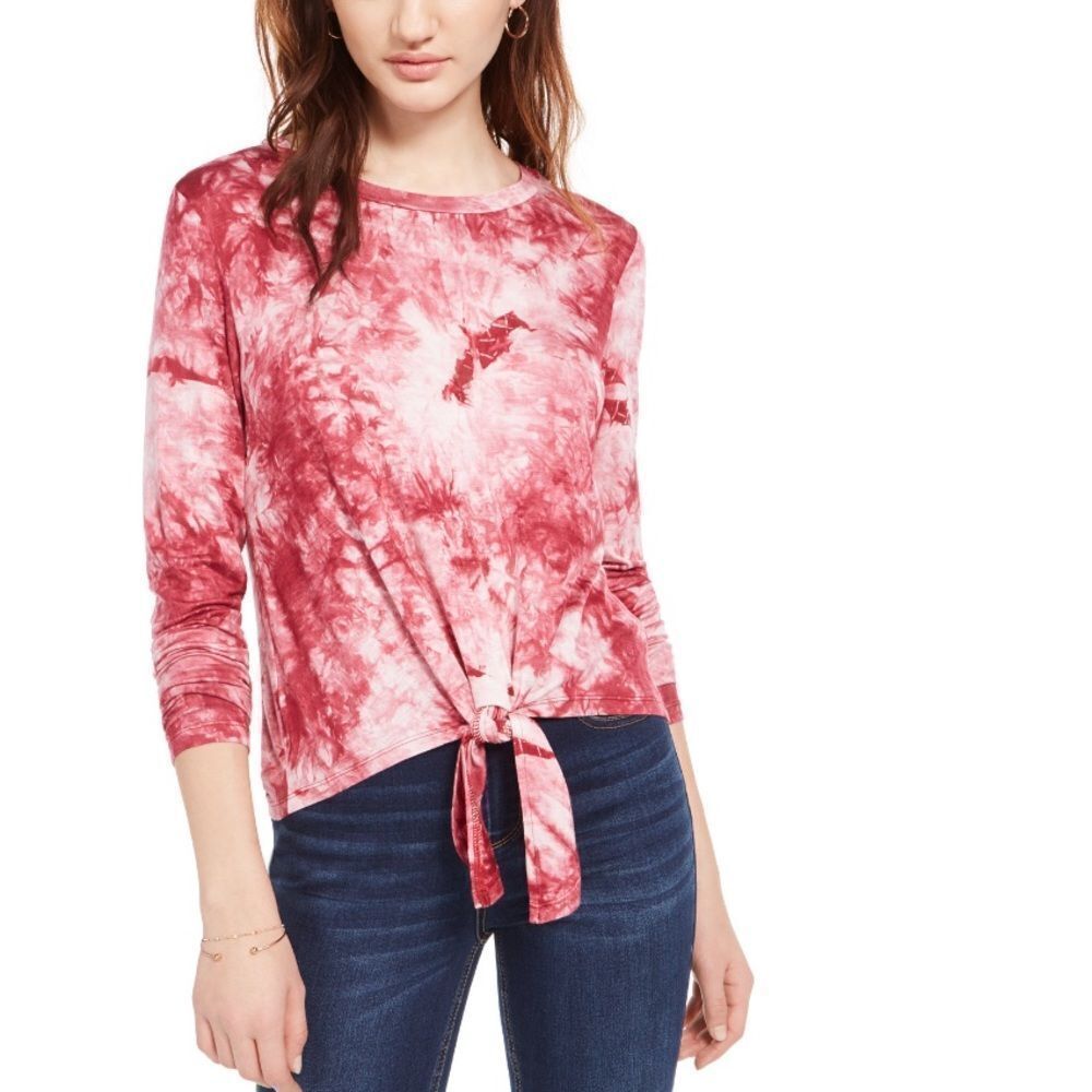Self Esteem Juniors Tie Dye Tie Front Top
